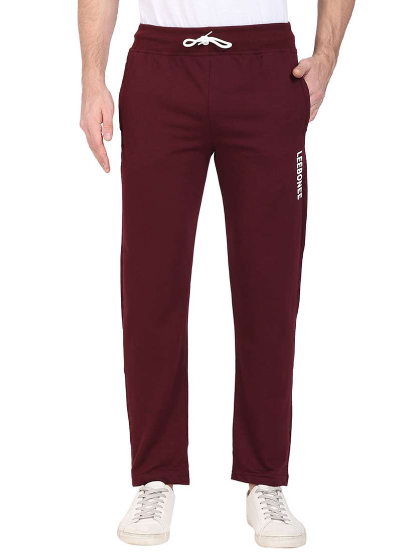mid rise solid ankle length track pant