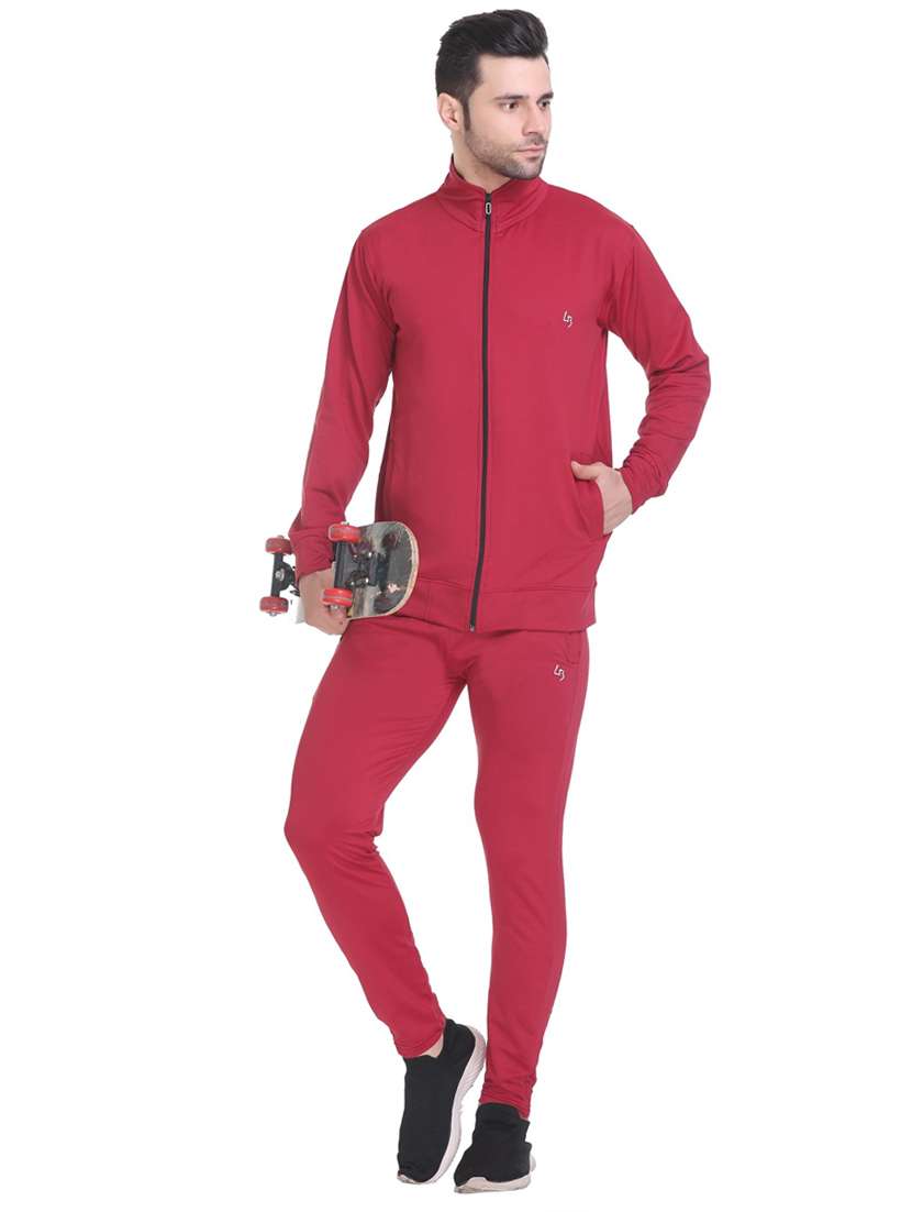 solid track pant ankle length track suit - 19694725 - Standard Image - 3