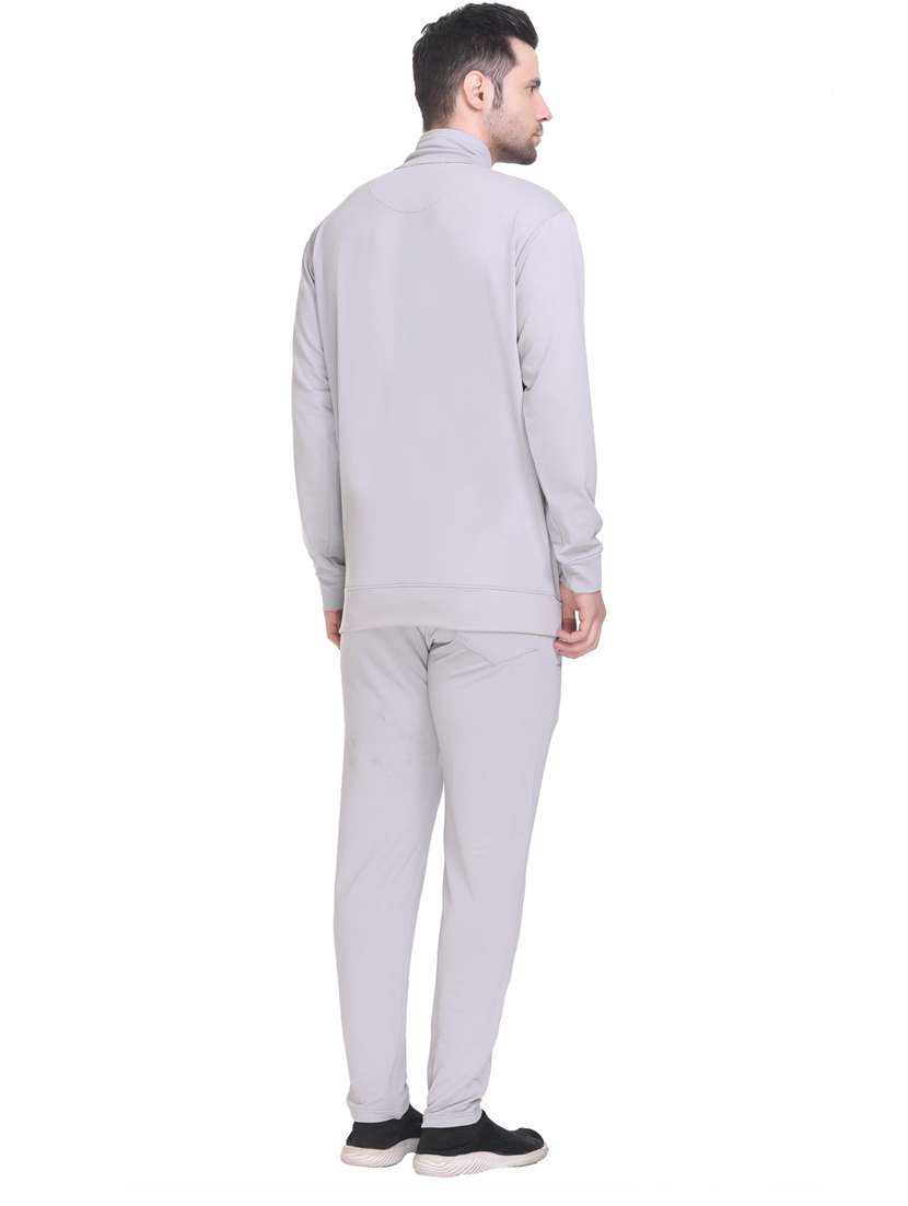 men solid active wear track suit - 19694726 - Standard Image - 3