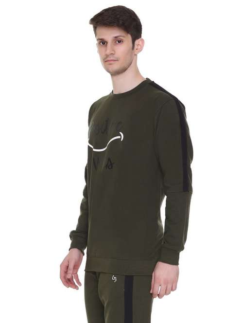 mens chest print sweatshirt - 19694730 - Standard Image - 0
