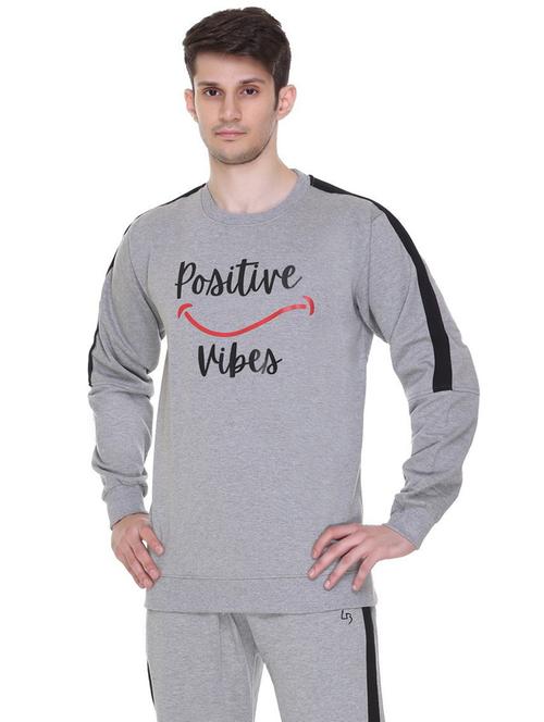 mens chest print sweatshirt - 19694733 - Standard Image - 0