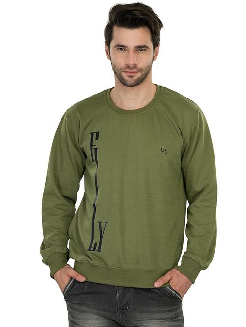 mens placement print sweatshirt - 19694765 - Standard Image - 0