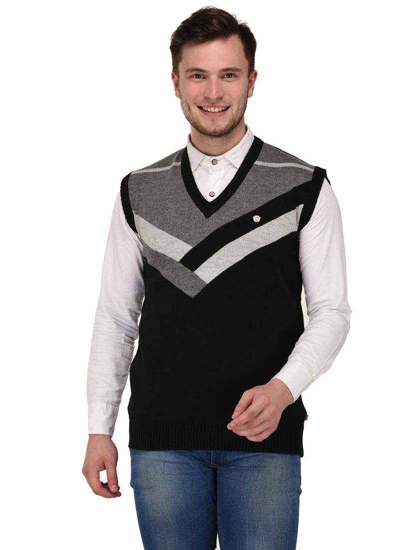 v neck color block pullover - 19694807 -  Zoom Image - 0