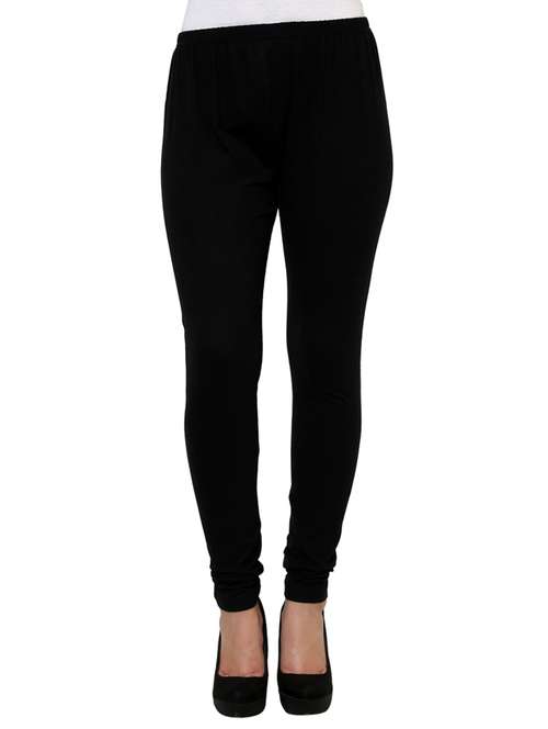 black cotton blend leggings - 19694896 -  Standard Image - 0
