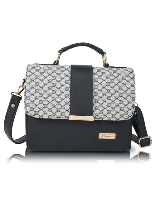 black leatherette (pu) sling bag - 19695718 -  Standard Image - 0