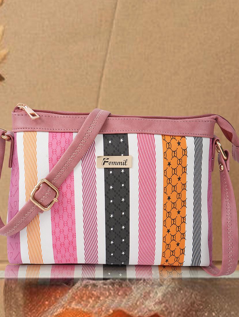 pink leatherette (pu) sling bag - 19695720 - Zoom Image - 0