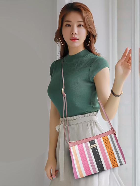 pink leatherette (pu) sling bag - 19695720 - Standard Image - 5