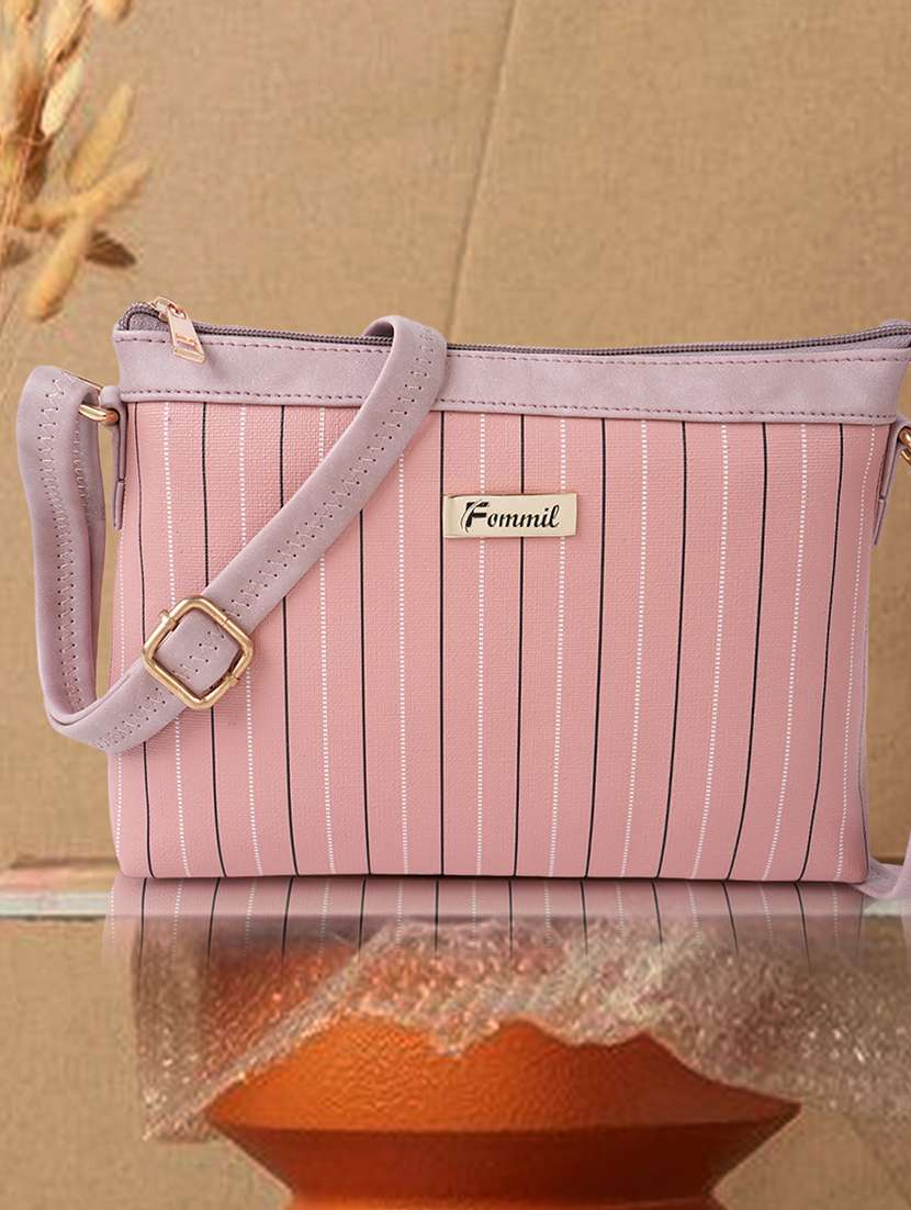 pink leatherette (pu) sling bag - 19695725 - Zoom Image - 0