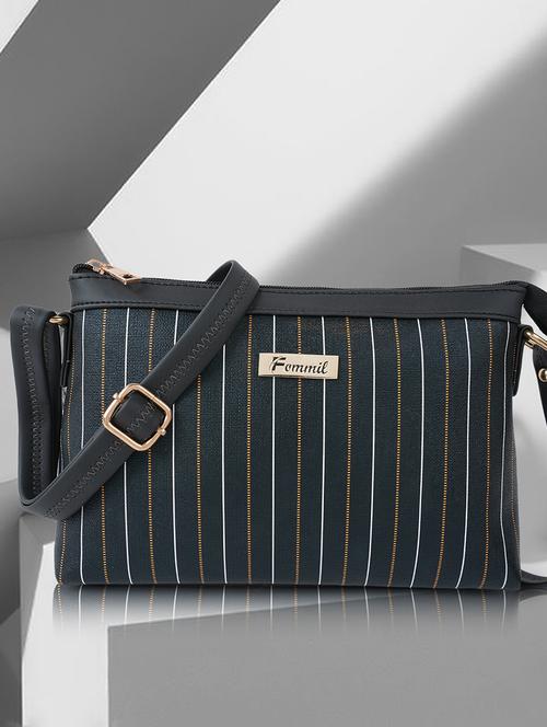 black leatherette (pu) sling bag - 19695728 - Standard Image - 0
