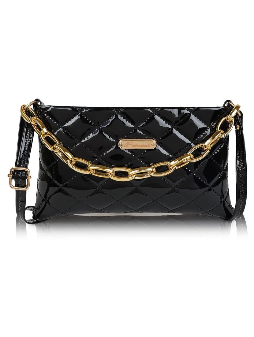 black leatherette (pu) sling bag - 19695737 - Zoom Image - 0