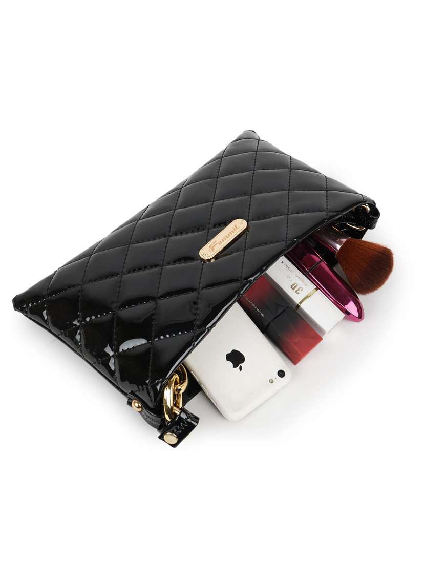 black leatherette (pu) sling bag - 19695737 - Standard Image - 3