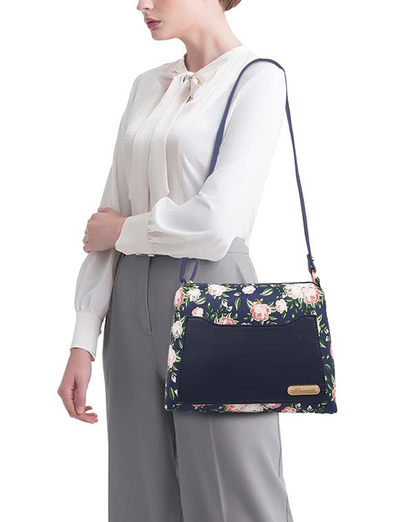 blue leatherette (pu) sling bag - 19695754 - Standard Image - 5