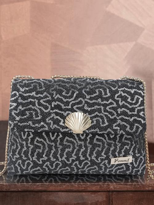 black leatherette (pu) sling bag - 19695760 - Standard Image - 0