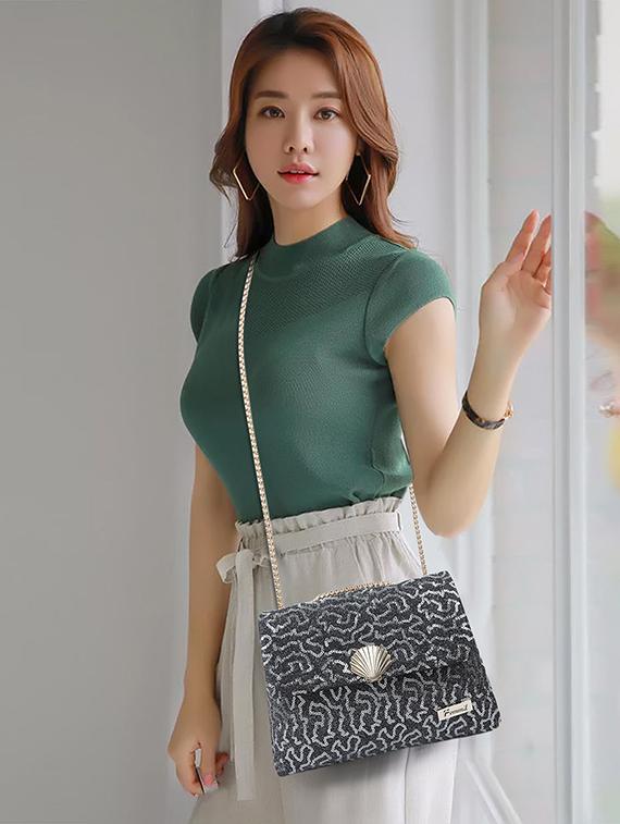 black leatherette (pu) sling bag - 19695760 - Standard Image - 5
