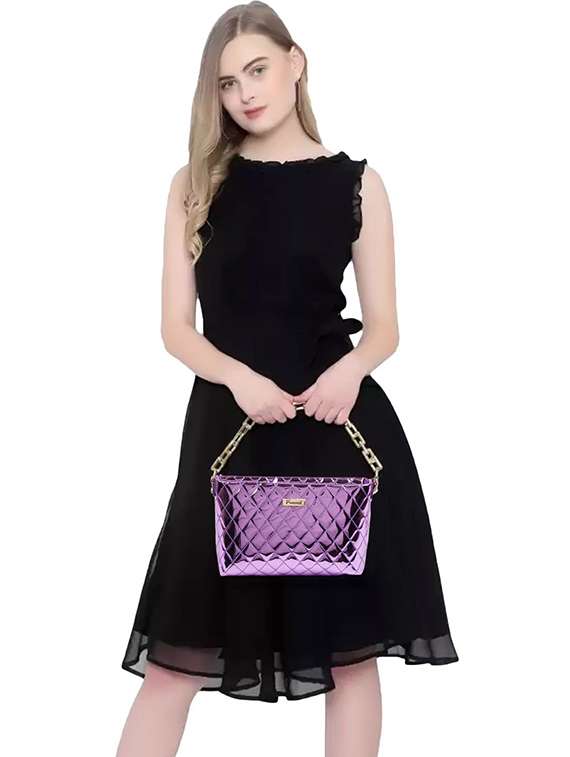 purple leatherette (pu) sling bag - 19695788 - Standard Image - 5