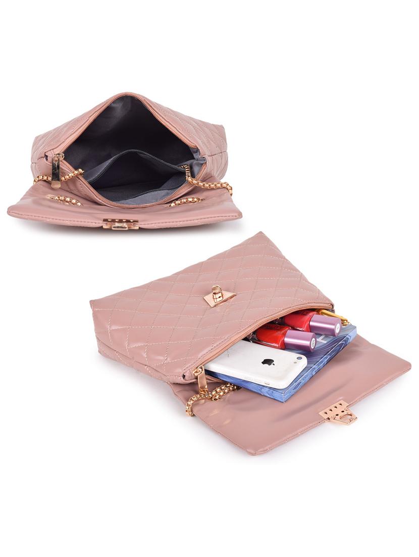 beige leatherette (pu) sling bag - 19695796 - Standard Image - 3