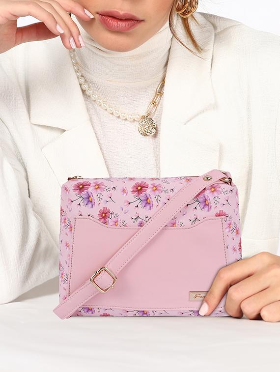 pink leatherette (pu) sling bag - 19695813 - Standard Image - 5