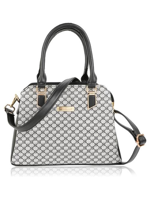 black leatherette (pu) handbag - 19695870 -  Standard Image - 0