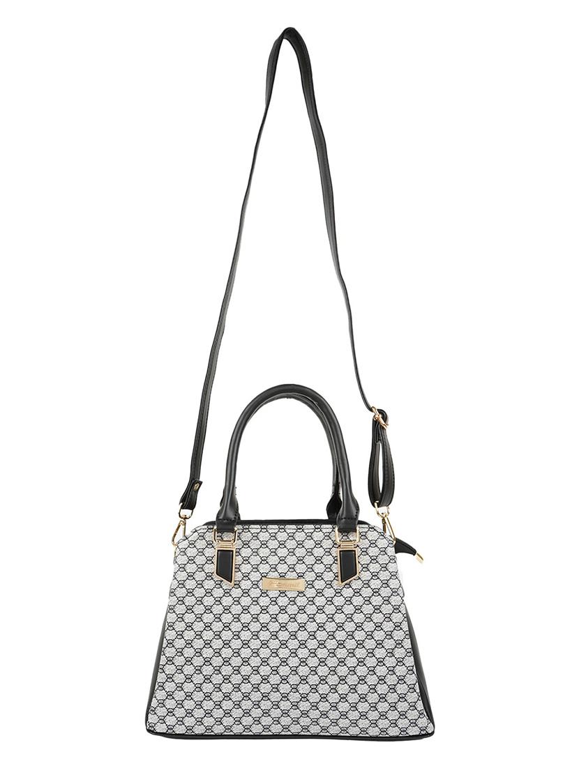 black leatherette (pu) handbag - 19695870 - Standard Image - 3