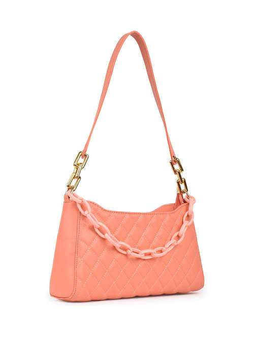 pink leatherette (pu) handbag - 19695891 -  Standard Image - 0