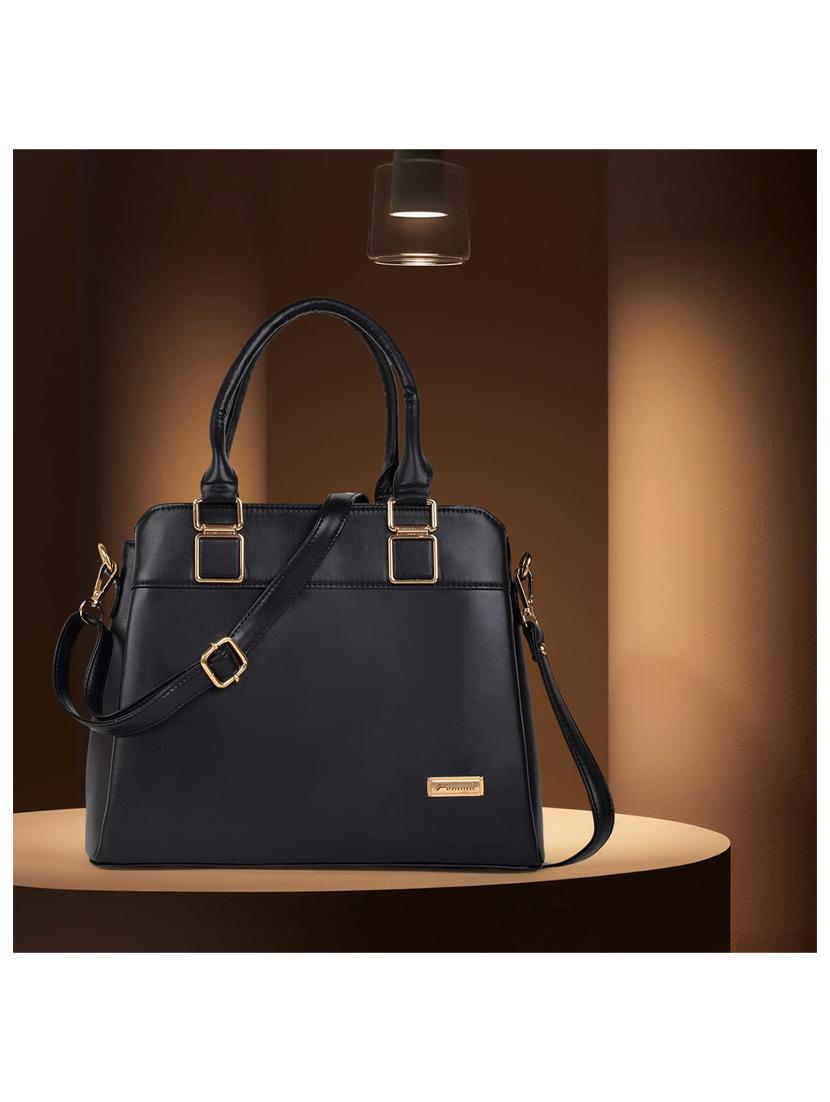 black leatherette (pu) handbag - 19695900 - Standard Image - 3