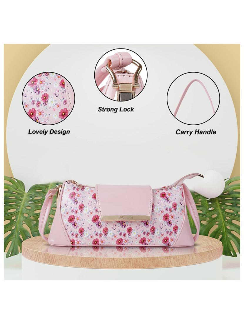 pink leatherette (pu) handbag - 19695946 - Standard Image - 3