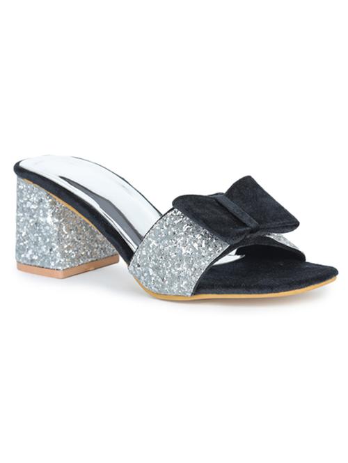 black textured slip on block heel - 19695989 -  Standard Image - 0