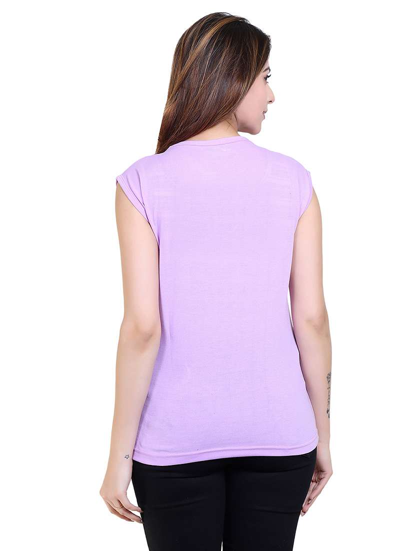 purple cotton regular tshirt - 19696625 -  Standard Image - 3