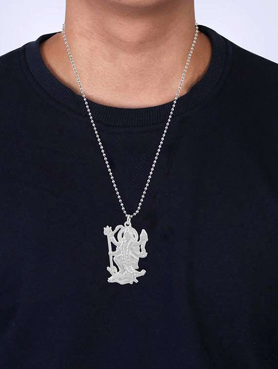 men silver plated pendant  - 19696638 -  Standard Image - 3