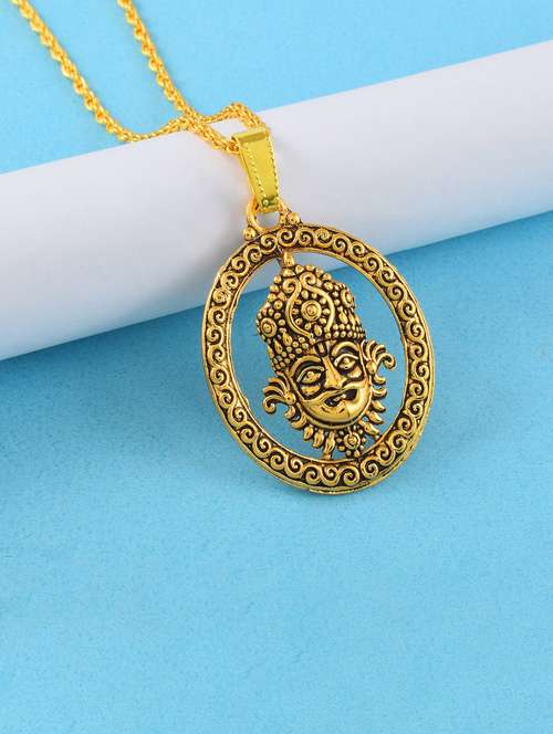men gold plated pendant  - 19696639 -  Standard Image - 0