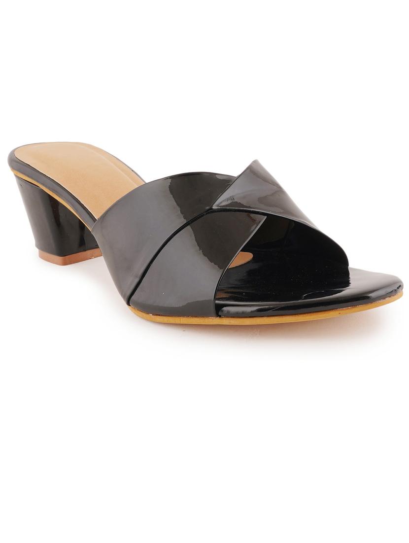 black slip on block heel - 19696850 - Zoom Image - 0
