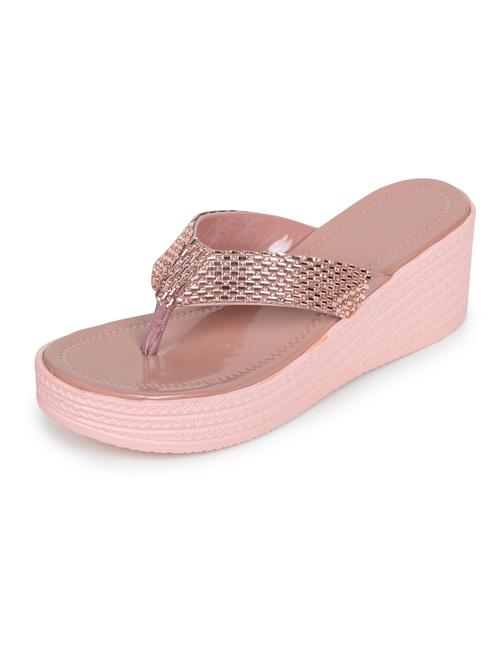 pink embellished slip on wedge - 19696862 -  Standard Image - 0