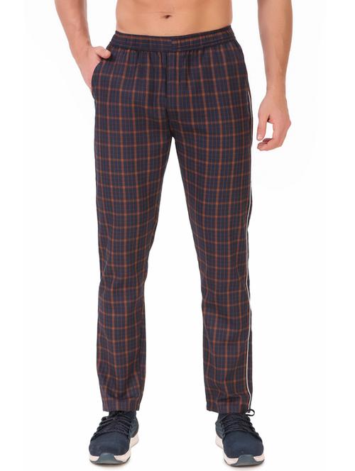 multi colored cotton blend full length track pant - 19696984 - Standard Image - 0