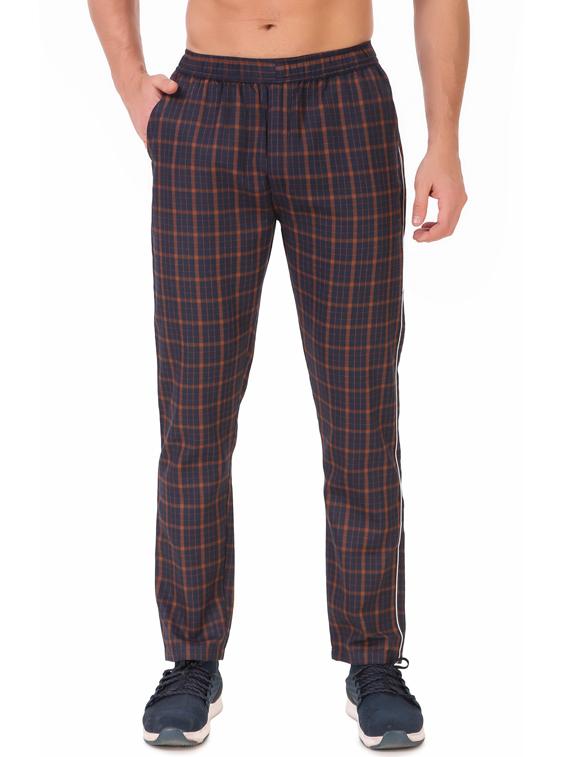 multi colored cotton blend full length track pant - 19696984 - Zoom Image - 0
