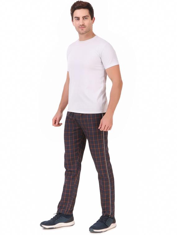 multi colored cotton blend full length track pant - 19696984 - Standard Image - 3