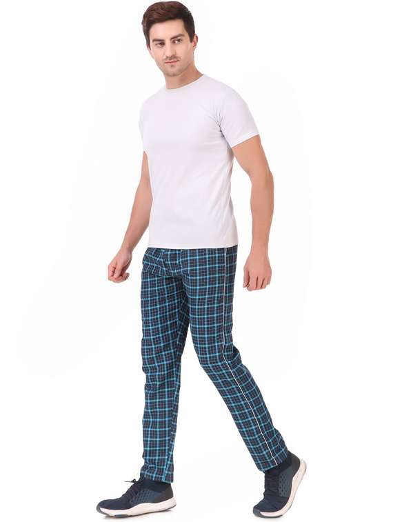 multi colored cotton blend full length track pant - 19697054 - Standard Image - 3