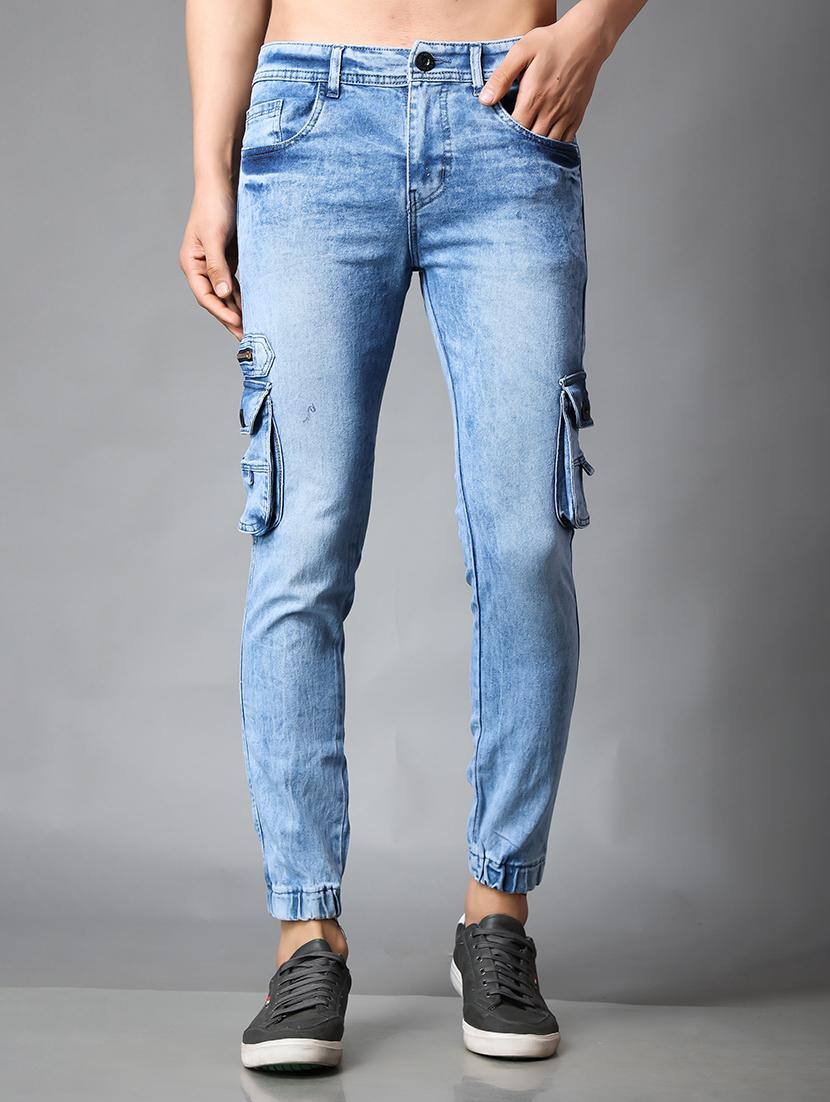 men solid low rise cargo  - 19697405 -  Zoom Image - 0