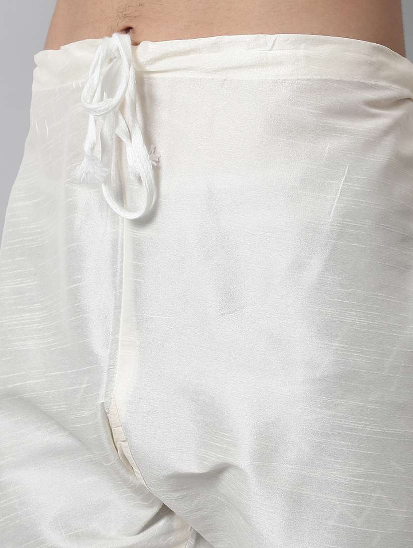 men mandarin collar embroidered kurta pyjama set - 19697829 -  Standard Image - 5