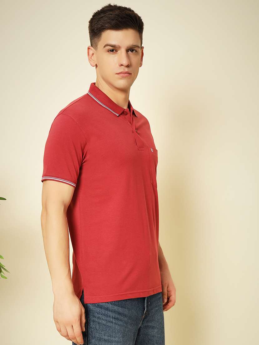 polo neck solid polo t-shirt