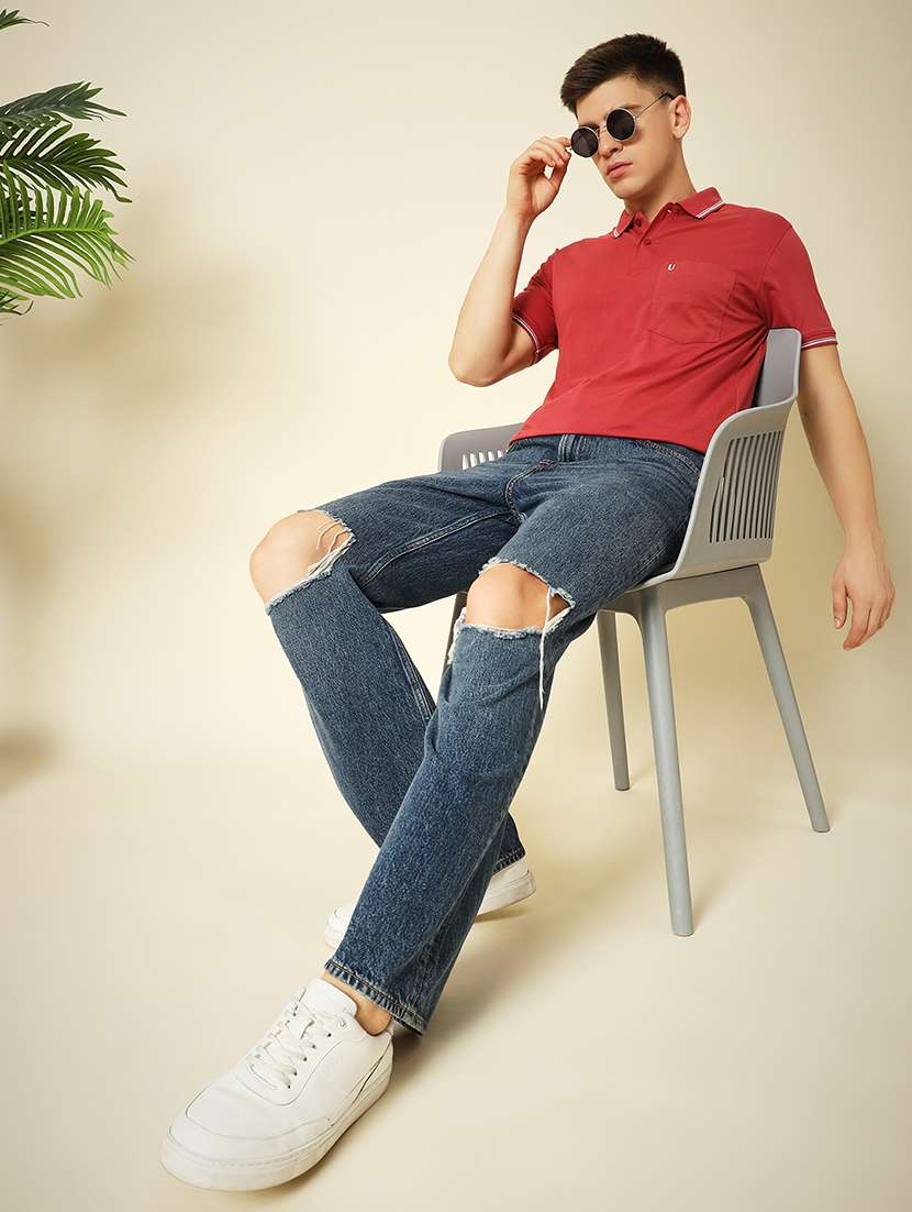 polo neck solid polo t-shirt - 19698754 - Standard Image - 3