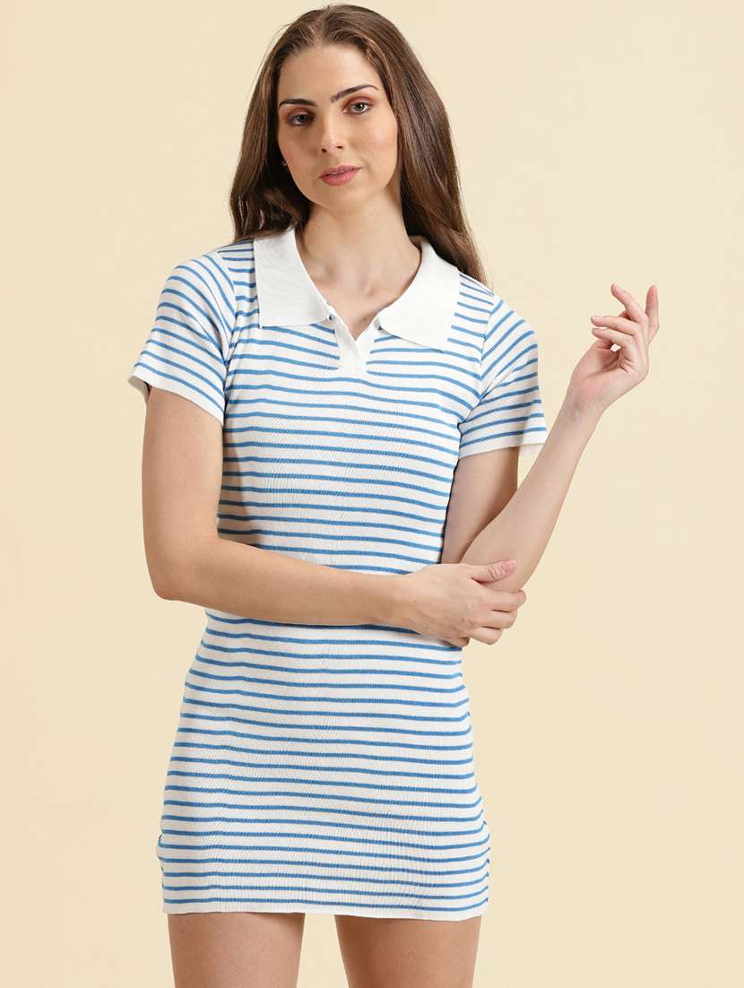 women's sheath striped dress