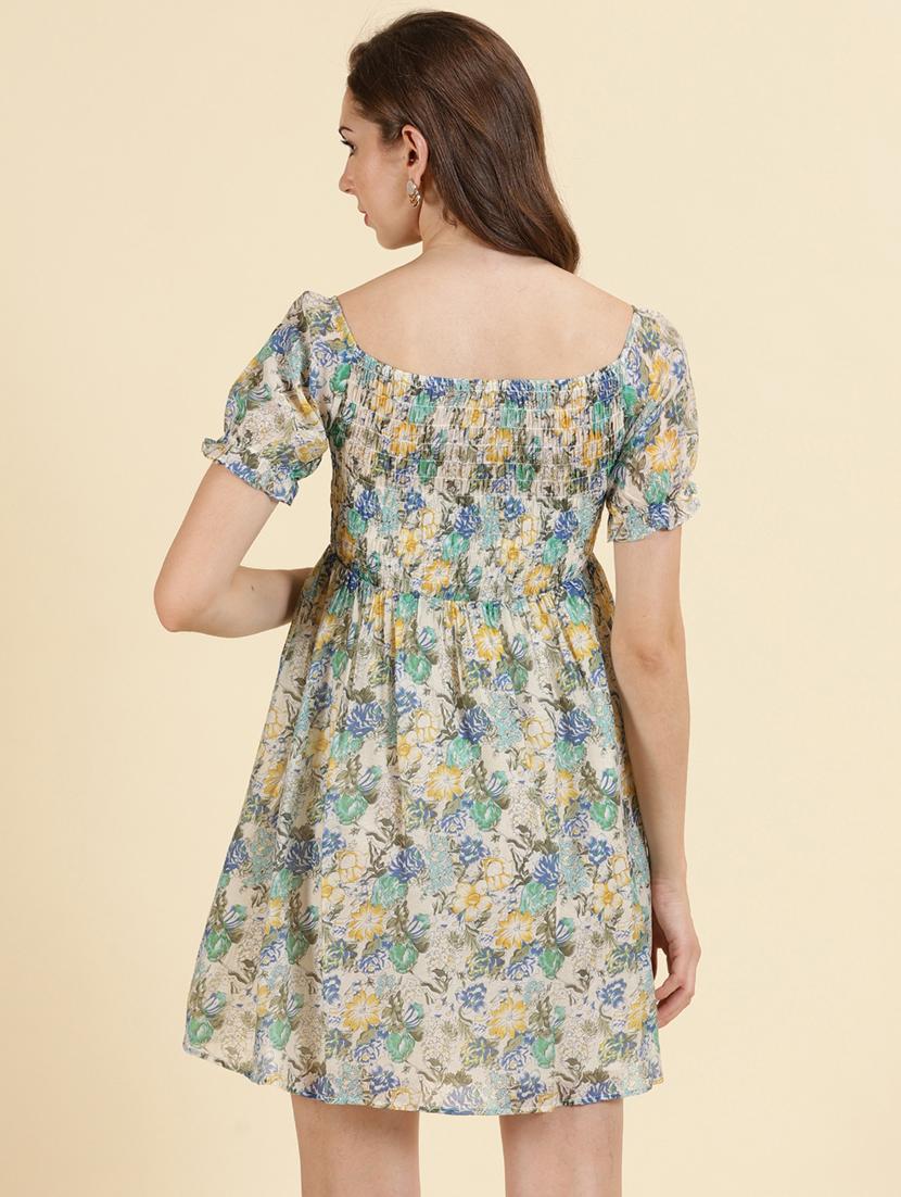 women's fit & flare floral dress - 19698834 - Standard Image - 3
