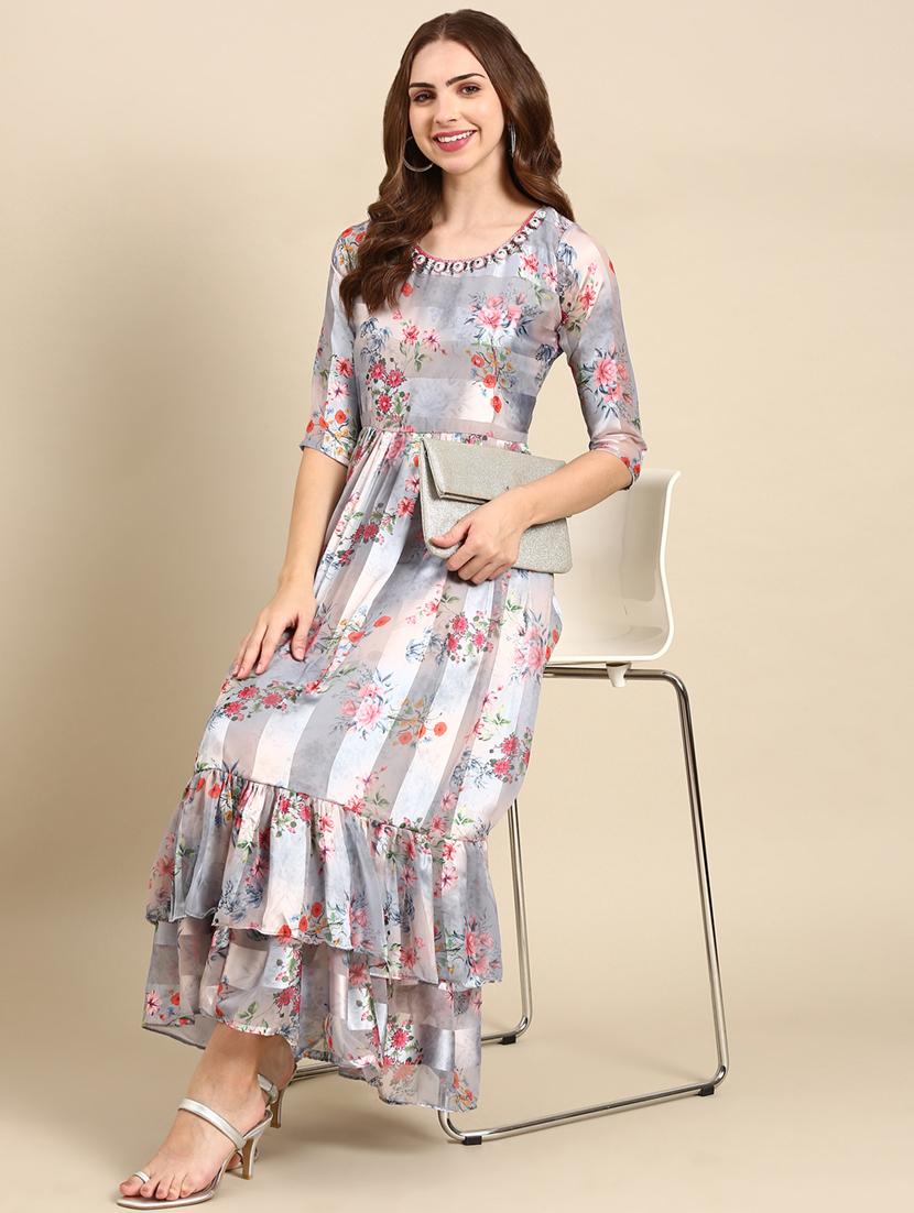 women's layered floral dress - 19698853 - Standard Image - 3