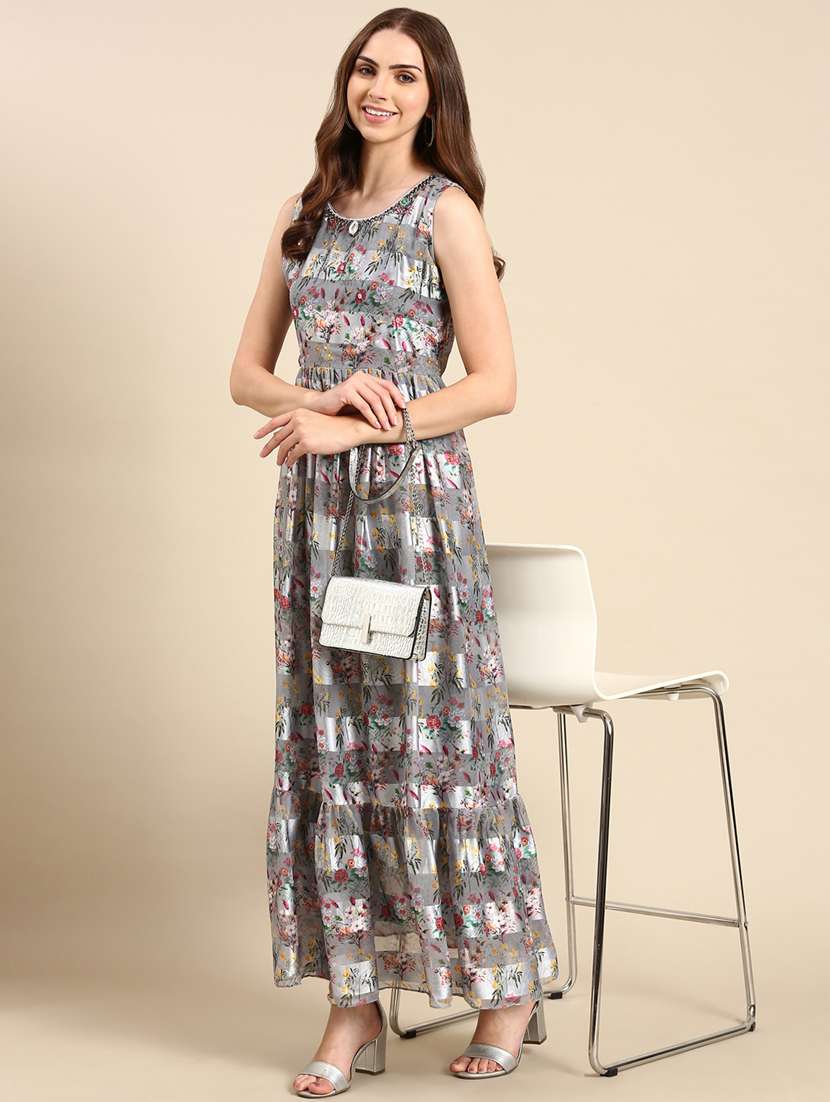 women's tiered dress floral dress - 19698855 -  Standard Image - 3