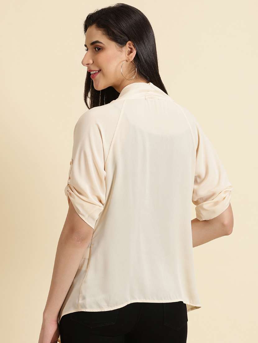 women yellow asymmetric shrug - 19698886 -  Standard Image - 3
