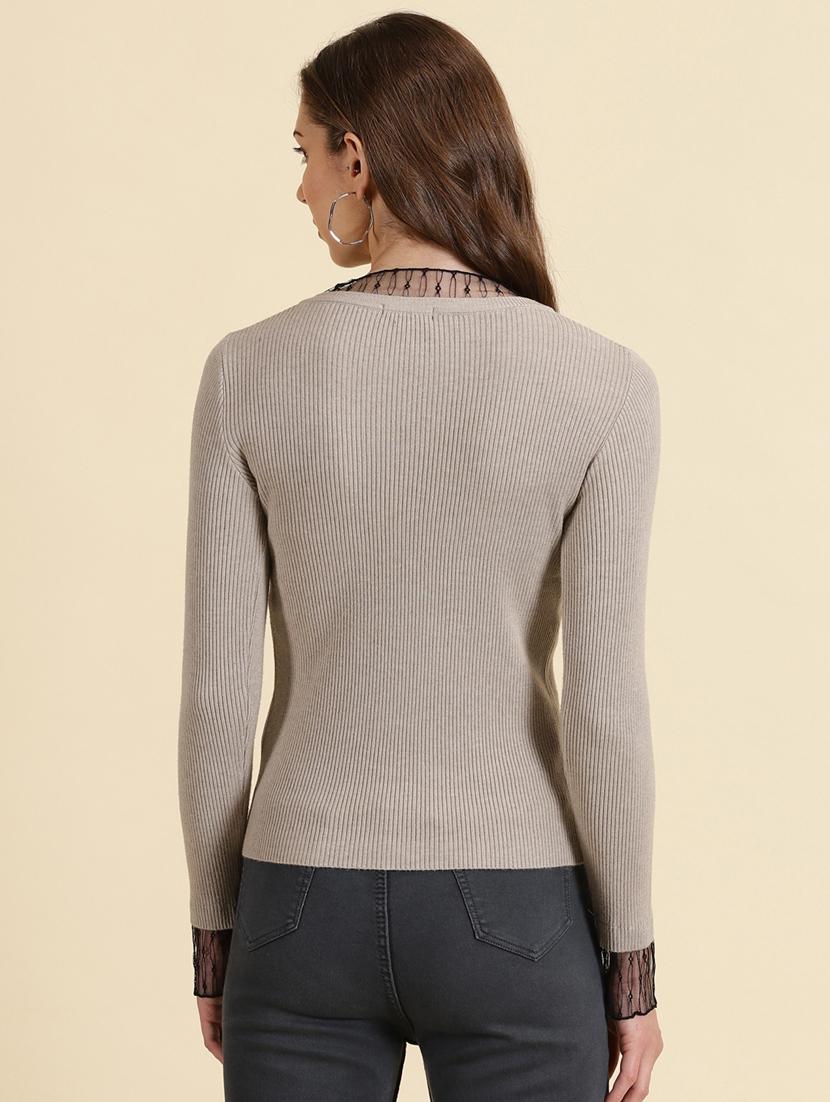 women's straight high neck top - 19698930 - Standard Image - 3