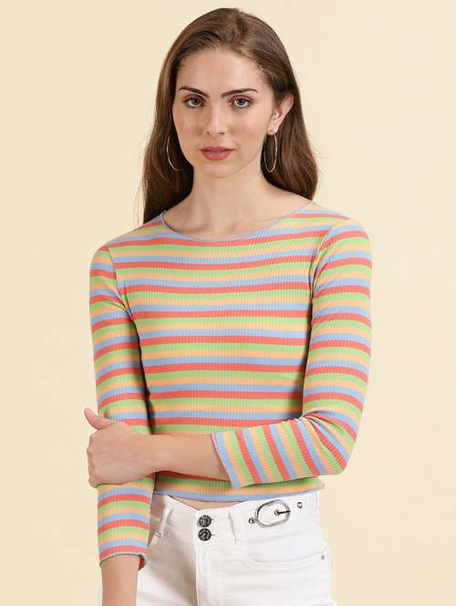 women's crop boat neck top - 19699040 -  Standard Image - 0