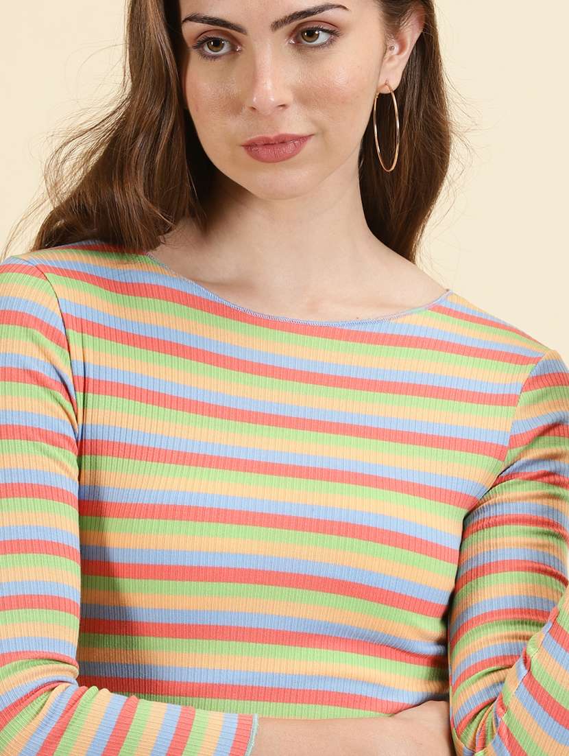 women's crop boat neck top - 19699040 -  Standard Image - 5