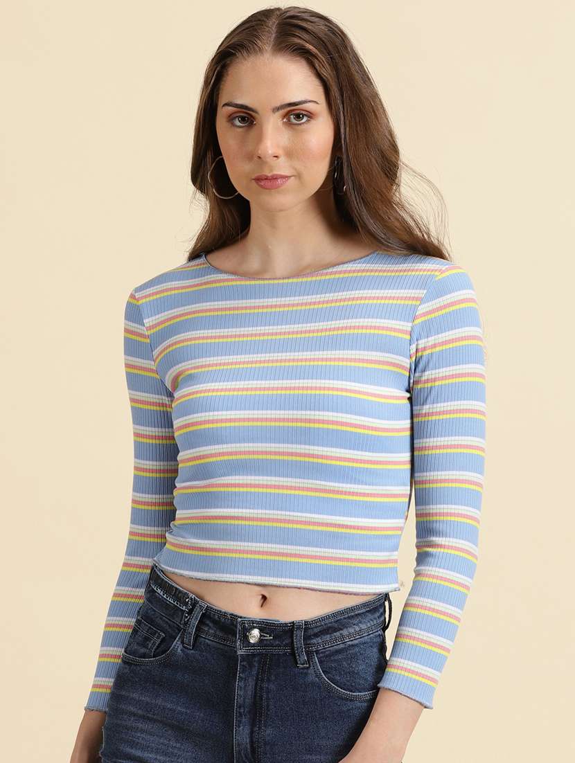 women's crop boat neck top