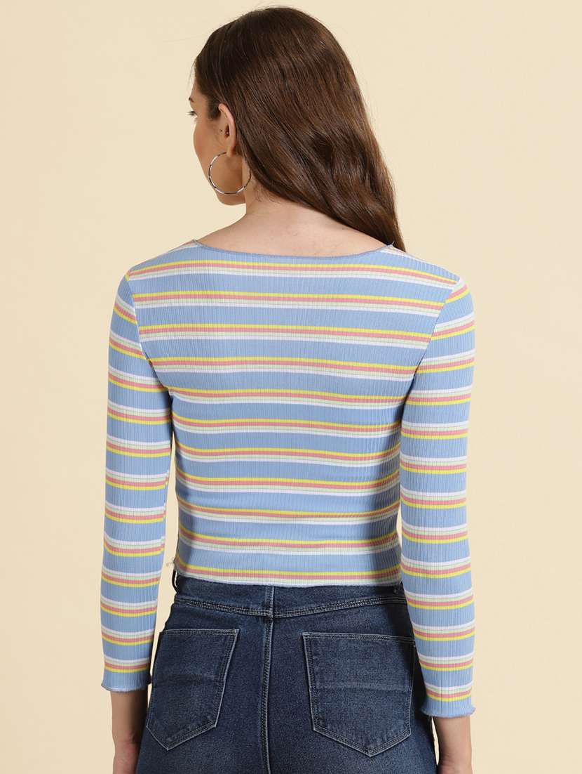 women's crop boat neck top - 19699041 -  Standard Image - 3